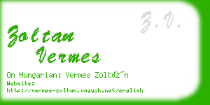 zoltan vermes business card